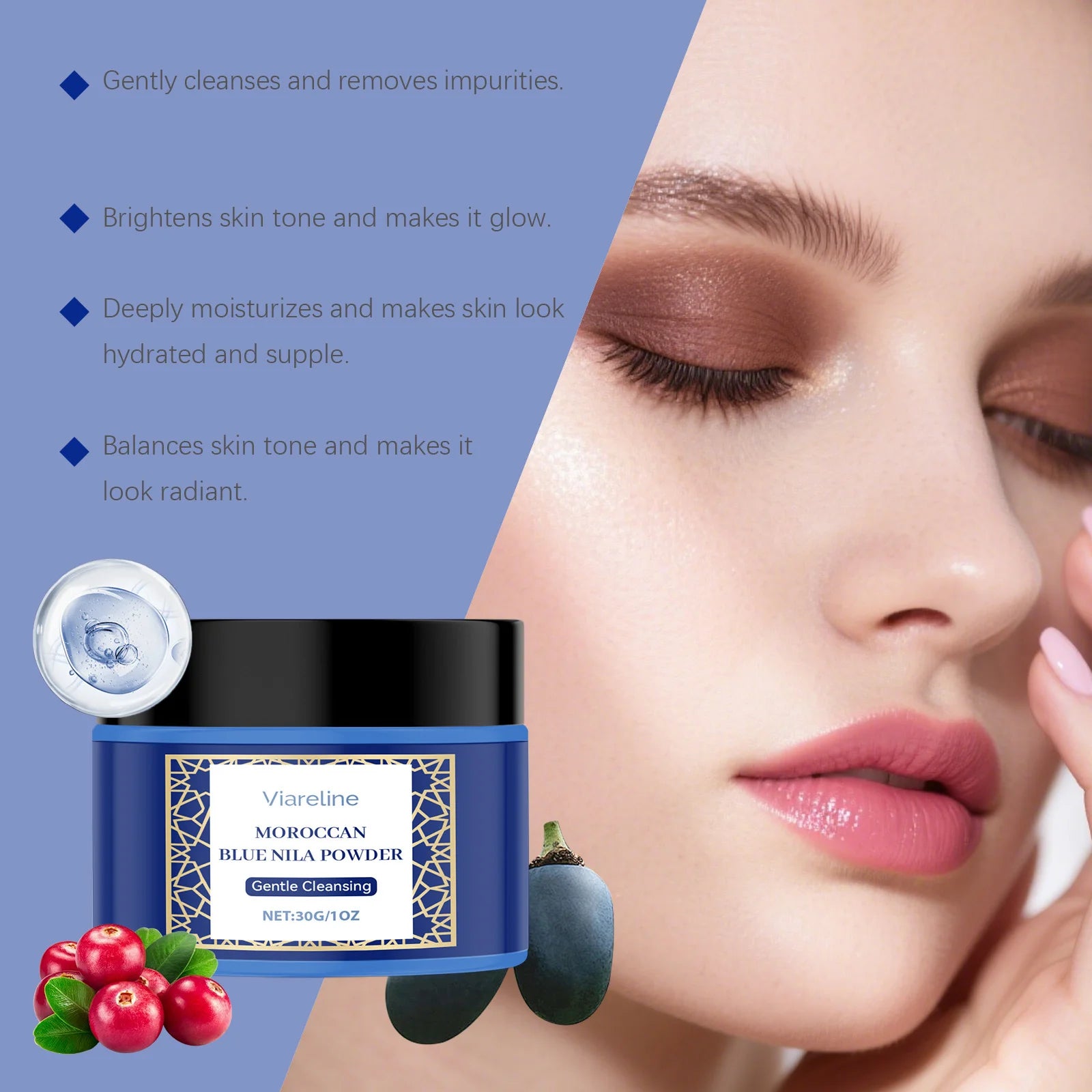 Brightening Mask Powder Hydrating Gentle Cleansing Smoothing Softening Improve Skin Elasticity Shrink Pores Glowing Mask Powder Peaceful Pleasures Health and Wellness