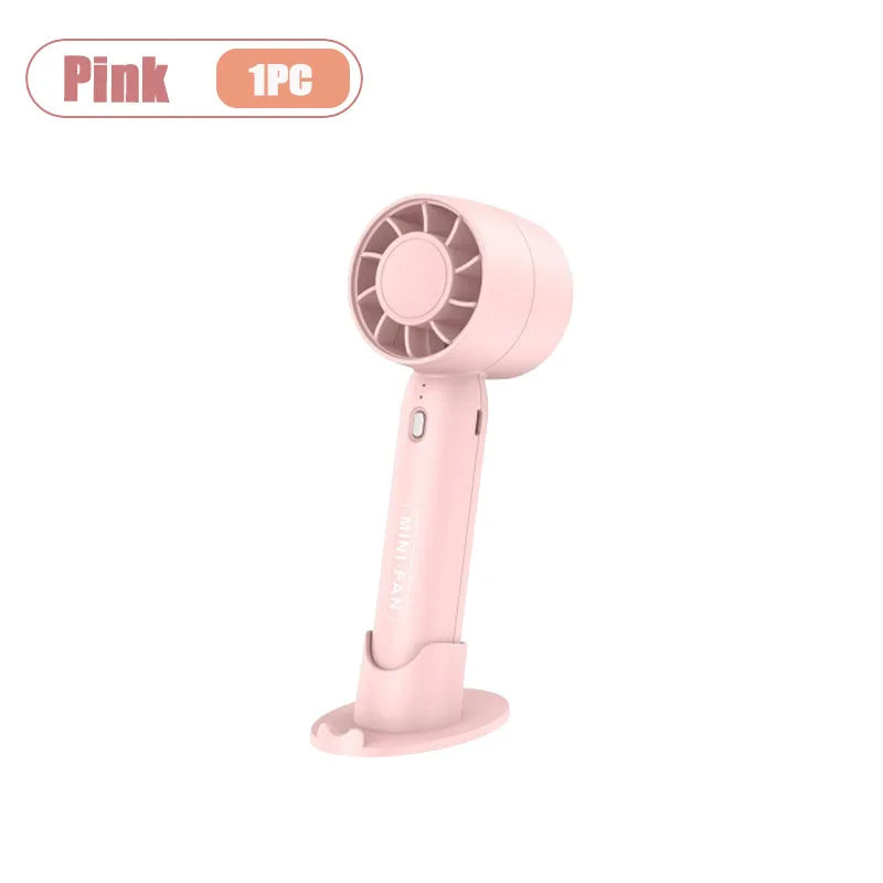 Mini USB Rechargeable Handheld Fan – 3 Speed Portable Desk Fan