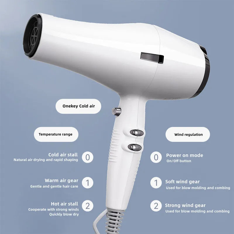 2025 Amazon's Same High-Speed Hair Dryer 2400W High-Power Quick Drying Hair Salon Dedicated Hair Dryer New Product Peaceful Pleasures Health and Wellness