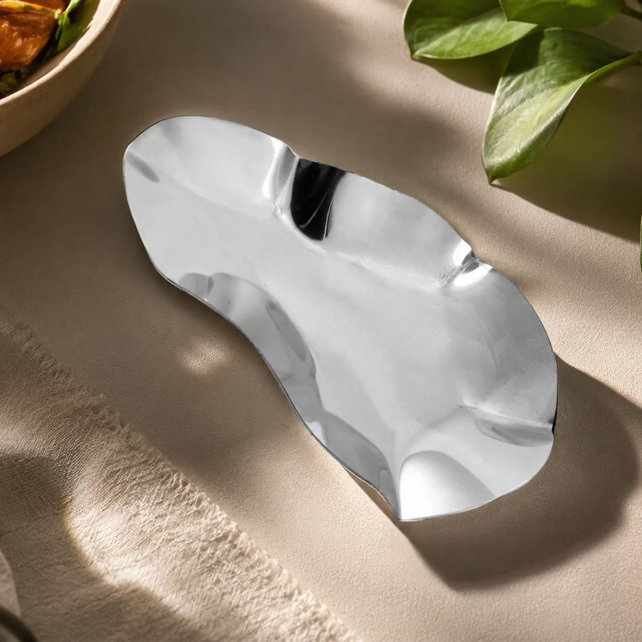 Stainless Steel Oyster Shell Plate | Seafood Serving Dish & Tray
