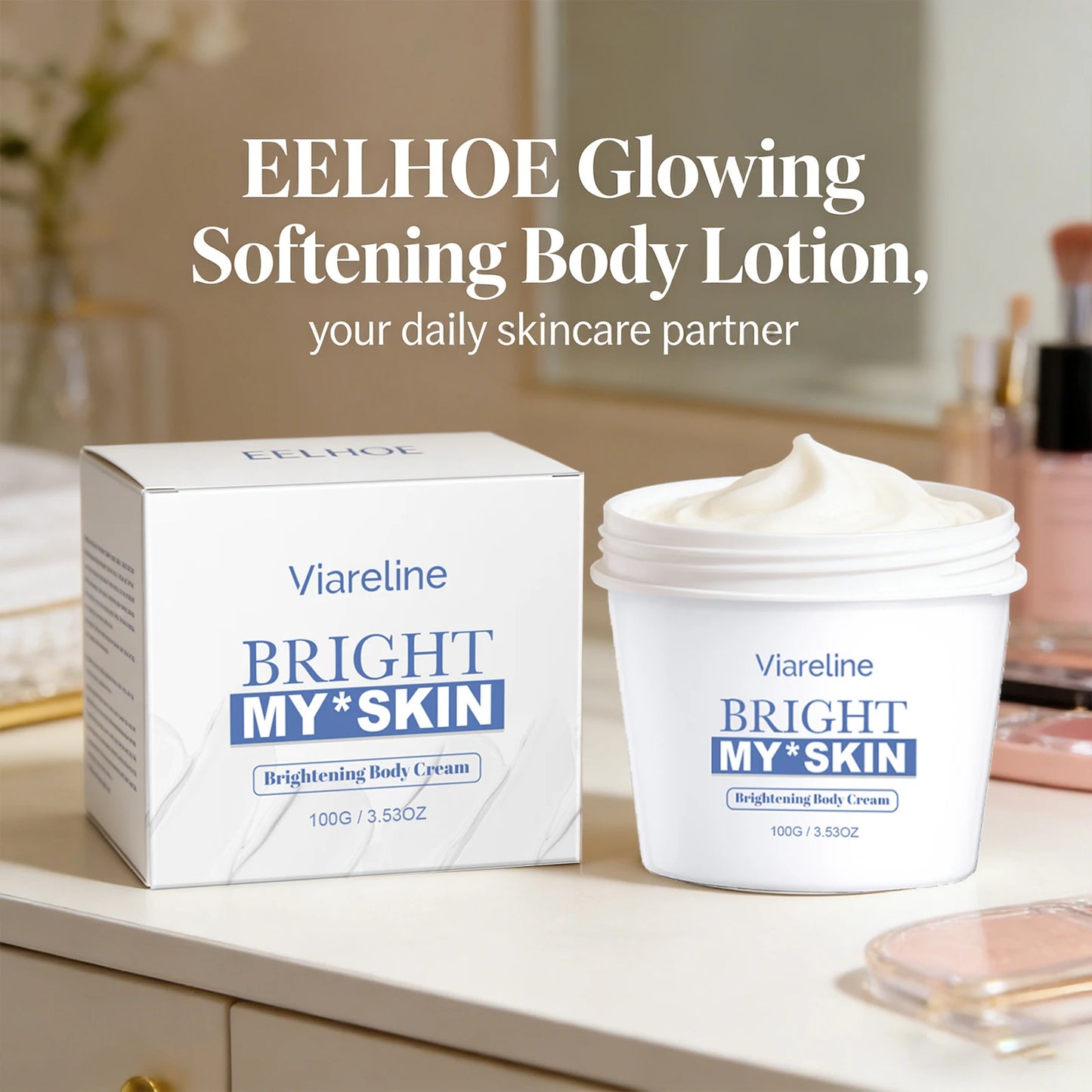Brightening Body Cream Soothing Skin Improve Dullness Reduce Dark Spot Non-greasy Long-Lasting Moisturizing & Firming Body Lotio Peaceful Pleasures Health and Wellness