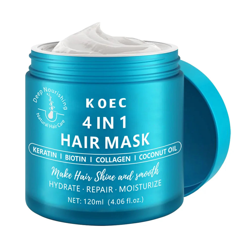 Keratin repair hair mask, collagen conditioner hair mask, nourishing, moisturizing and moisturizing, improving dry and frizzy ha Peaceful Pleasures Health and Wellness 1pcs