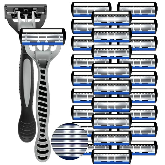 6-Blade Classic Safety Razor – Men's & Women's Manual Shaver Safety Razor Peaceful Pleasures Health and Wellness