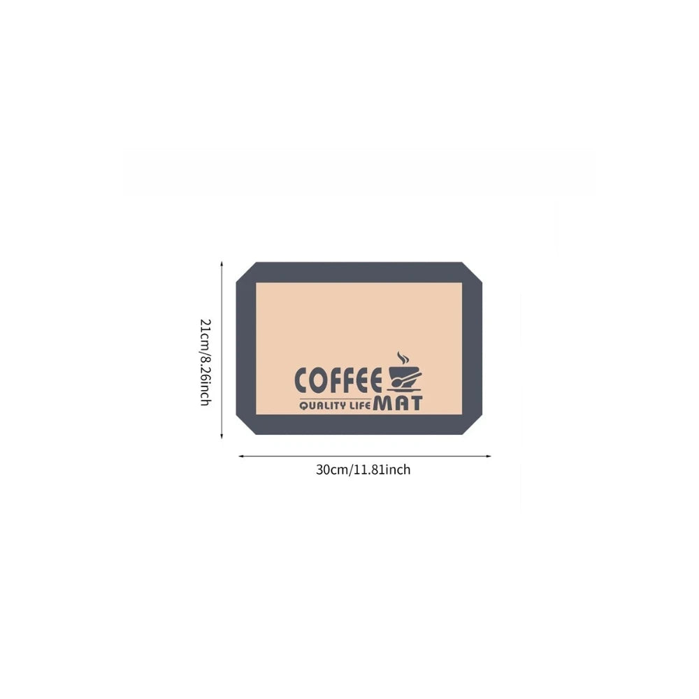 Silicone Coffee Mat - Anti Slip Backed Dish Drying Mat for Kitchen Counter, Countertops Accessories and Coffee Maker Peaceful Pleasures Health and Wellness