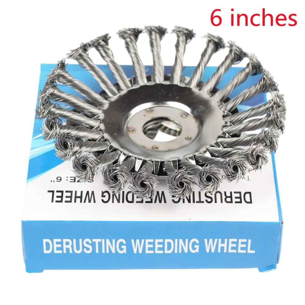 6" & 8" Steel Wire Weed Brush Cutter Head | Universal Trimmer Disc Peaceful Pleasures Health and Wellness GZ209-6-inch
