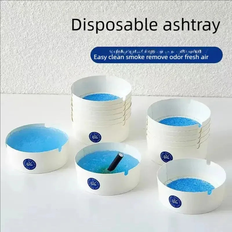 High quality environmental protection disposable paper ashtray with cigarette ointment, specially designed for bars and parties. Peaceful Pleasures Health and Wellness