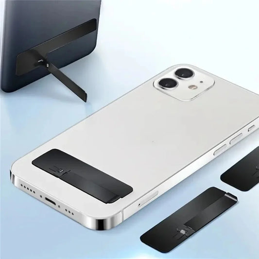 Foldable Stainless Steel Phone Kickstand – Universal Stand Phone Kickstand Peaceful Pleasures Health and Wellness