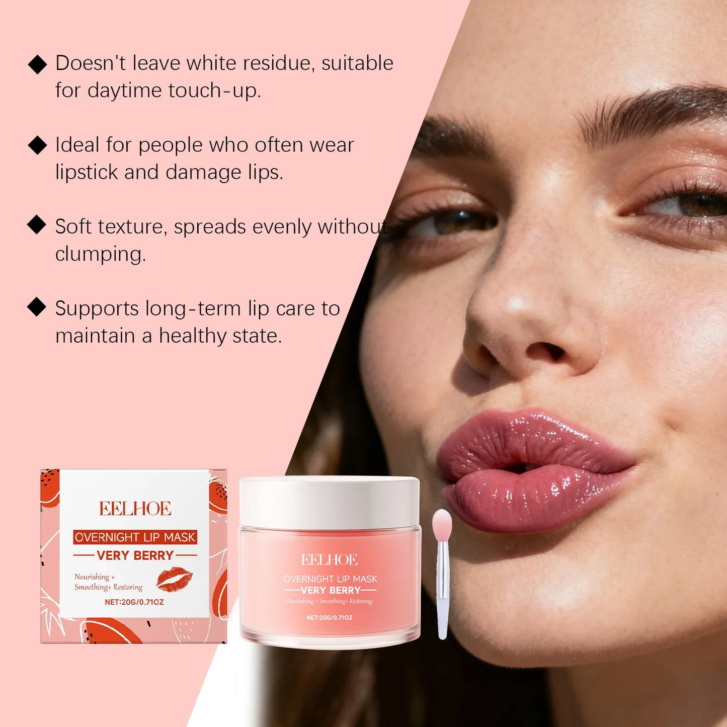 Berry Moisturizing Sleep Lip Mask Deep Nourishing Removing Dead Skin Reduce Lip Lines Prevent Cracking Gentle Hydrating Lip Mask Peaceful Pleasures Health and Wellness