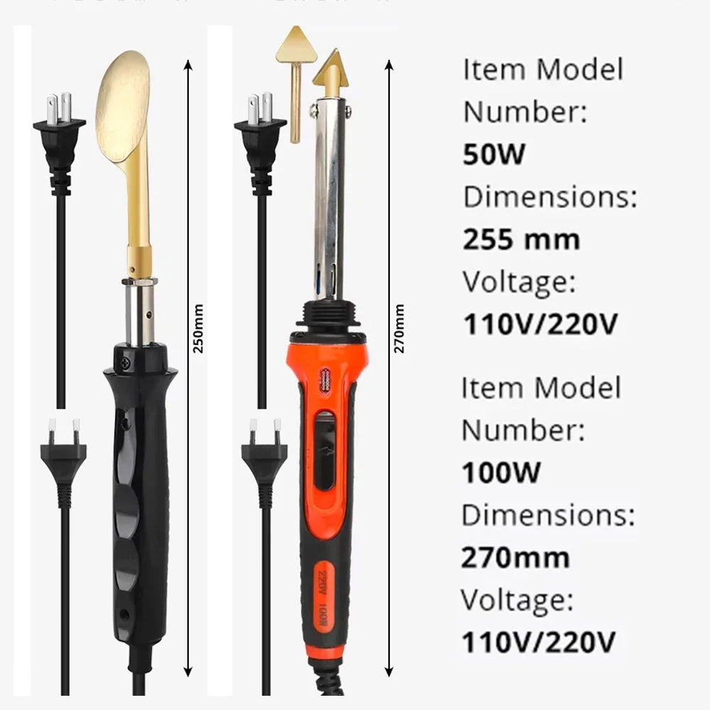 50W/100W Plastic Welding Repair Car Bumper Repair Soldering Iron Kit Temperature Controlled Soldering StationRepair Ironing Tool Peaceful Pleasures Health and Wellness