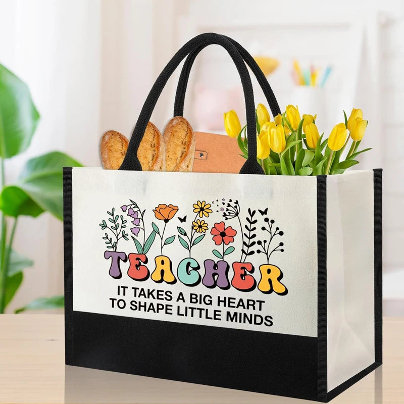 Teacher Appreciation Tote Bag – Thank You Gift for Women Teacher Gift Tote Bag Peaceful Pleasures Health and Wellness