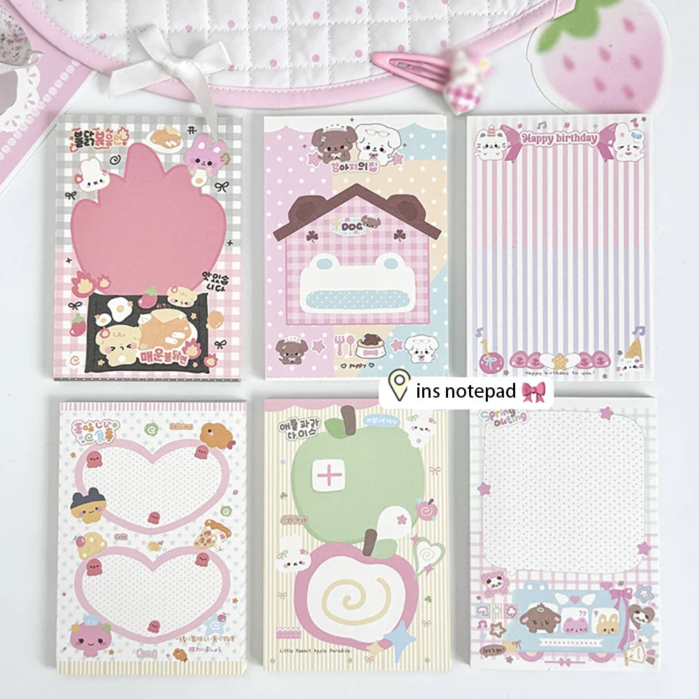50 Sheets Cartoon Note Book Cute Non Sticky Message Notebook Student