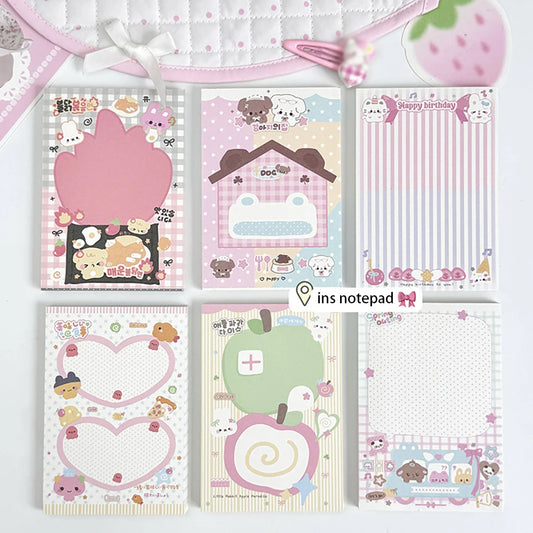 50 Sheets Cartoon Note Book Cute Non Sticky Message Notebook Student Peaceful Pleasures Health and Wellness