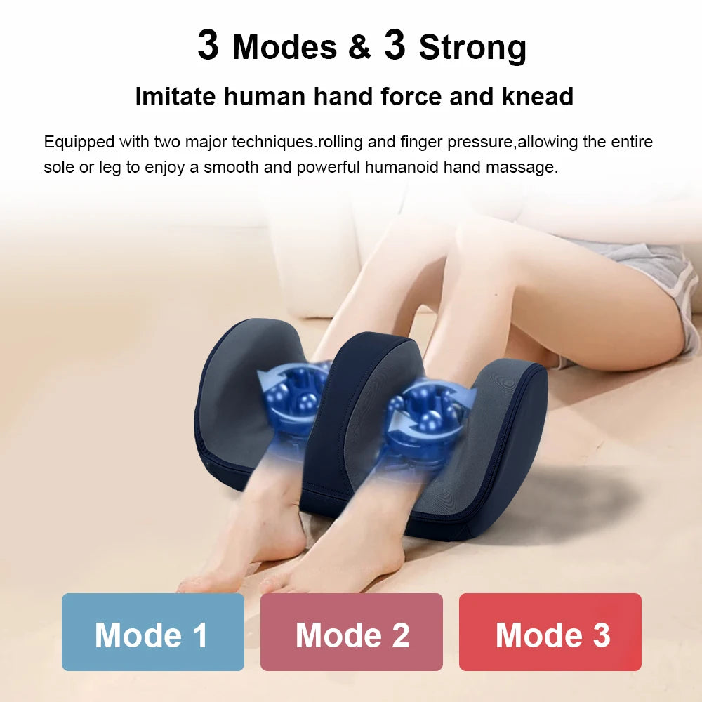 Electric Foot Massager Muscle Relaxation Leg Massager Heating Therapy Hot Compression Deep Tissue Pain Relief Foot Spa Machine Peaceful Pleasures Health and Wellness