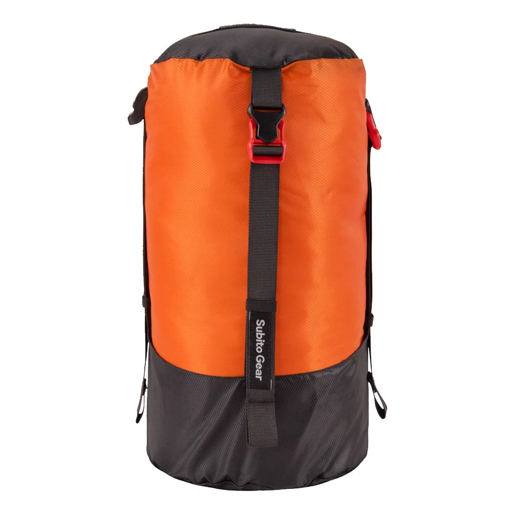 Sleeping Bag Compression Storage Bag Multi-Purpose Camping Supplies Storage Bag Large Capacity Space Saving for Camping Hiking Peaceful Pleasures Health and Wellness Orange