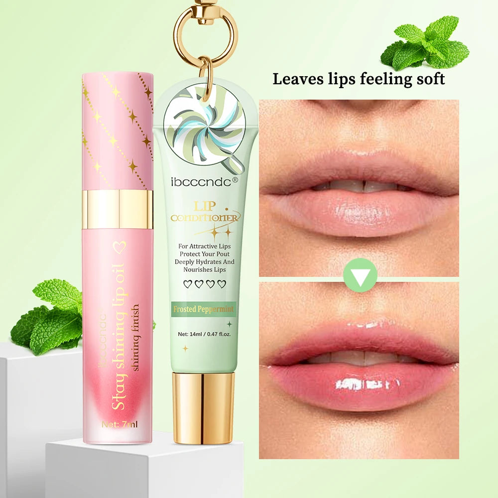 ibcccndc Lip Oil & Lipstick Combo | Hydrating Lip Gloss Set Lip Oil Combo Set Peaceful Pleasures Health and Wellness