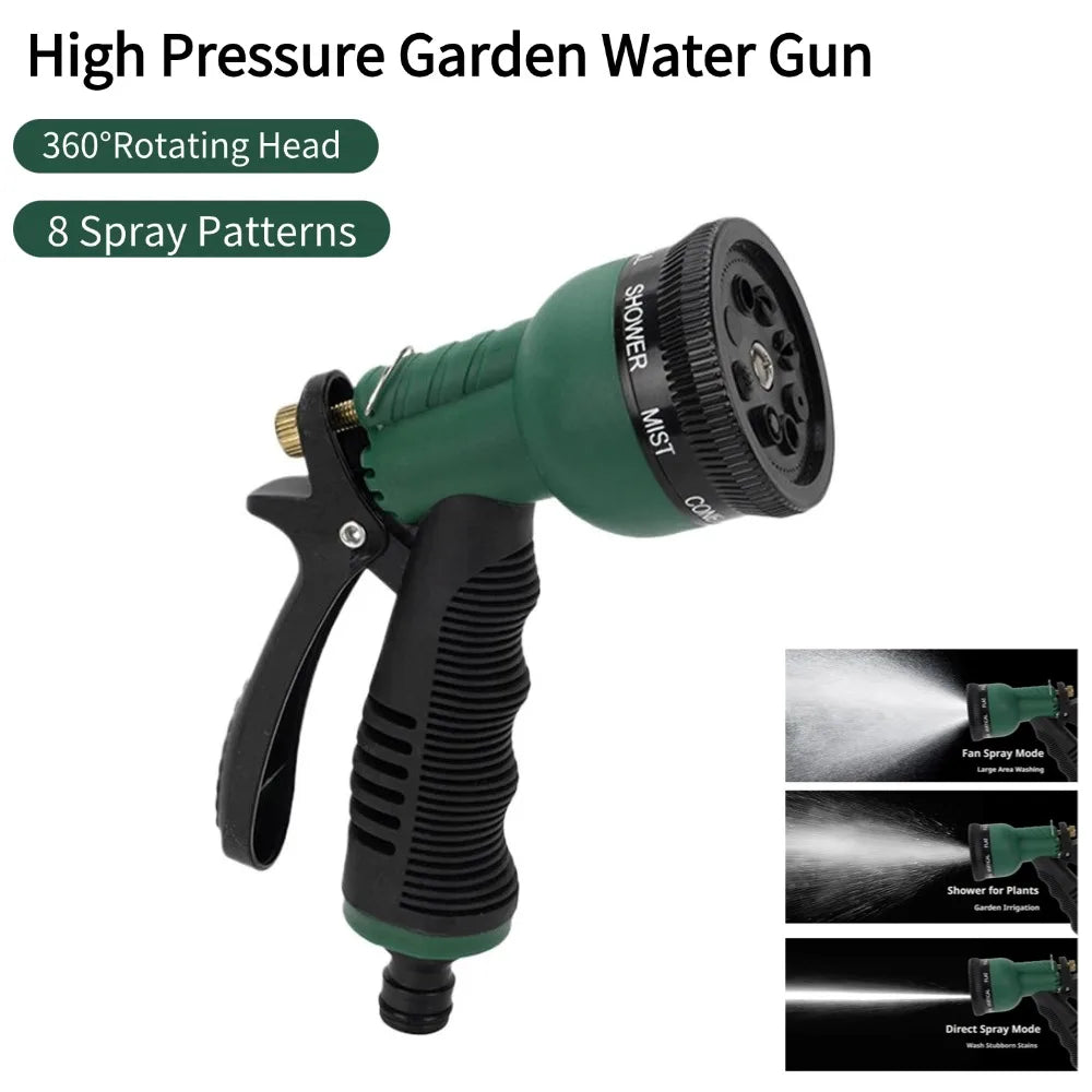 8-Mode Garden Hose Nozzle Sprayer – High Pressure Water Gun