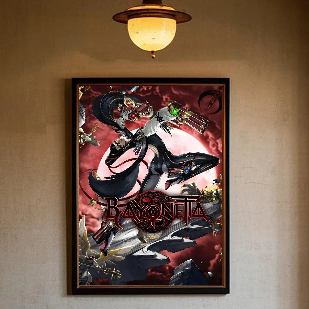Bayonetta 3 Vintage Poster | HD Waterproof PVC Wall Art Gaming Wall Poster Peaceful Pleasures Health and Wellness z14 30X40cmNoframe