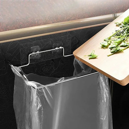 Stainless Steel Kitchen Storage Rack Punch-free Bracket Cabinet Door Peaceful Pleasures Health and Wellness