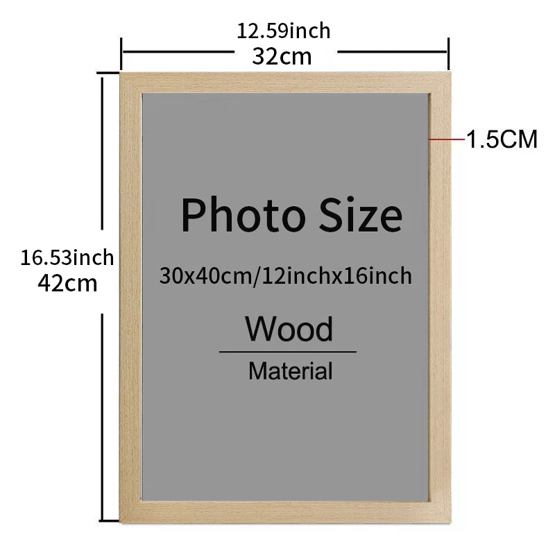 30x40cm Canvas Photo Frame Black White Wood | QIPINGART Canvas Photo Frame Peaceful Pleasures Health and Wellness Only Frame 3 30x40cm underslung