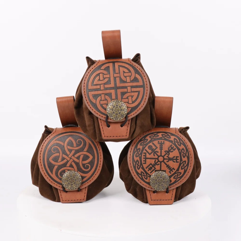Medieval Viking Knight Retro Belt Waist Bag Accessories Printed