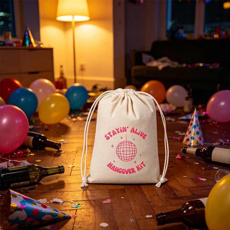 Stayin' Alive Hangover Kit Bags – 5pcs Bachelorette Party Favors