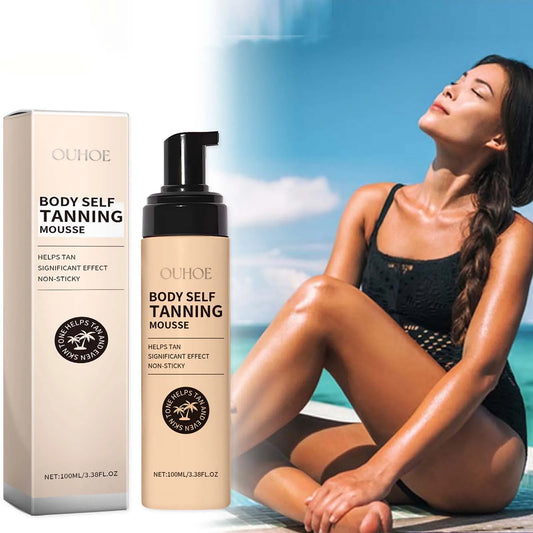 Sunless Self Tanning Mousse – Natural Bronze Glow Face & Body