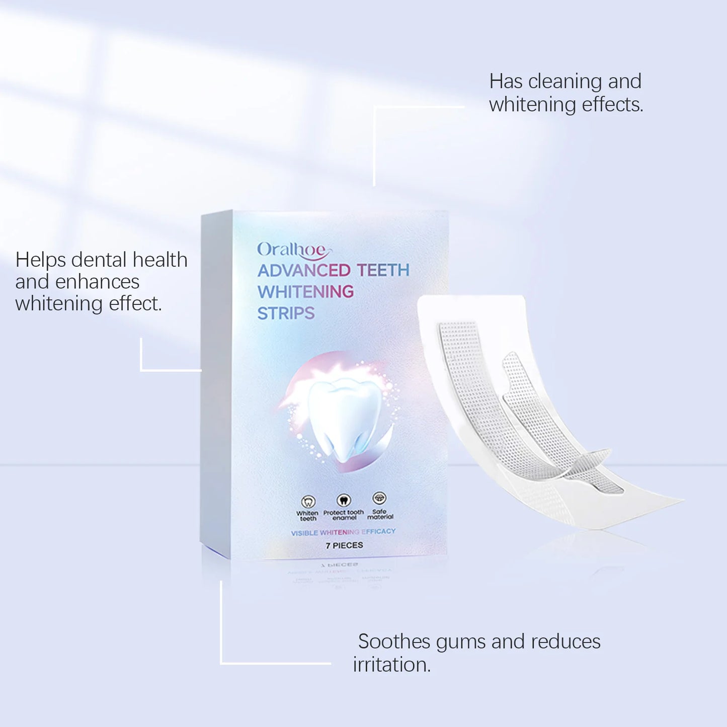Oralhoe Teeth Whitening Strips 7-Pack | Whiten & Fresh Breath