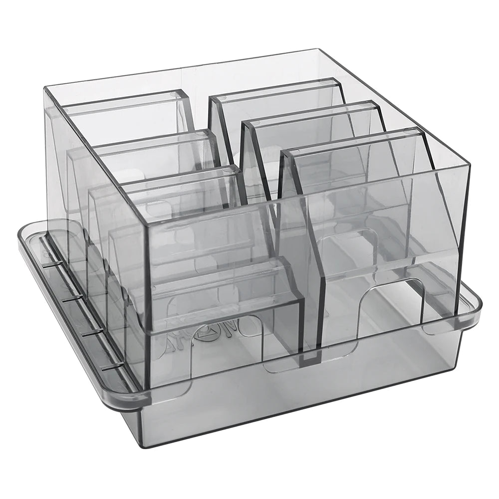 8 Grids Desktop Limit Comb Storage Box Comb Storage Case Clipper Comb Holder Hair Clipper Rack for Hair Salon Tool Transparent Peaceful Pleasures Health and Wellness
