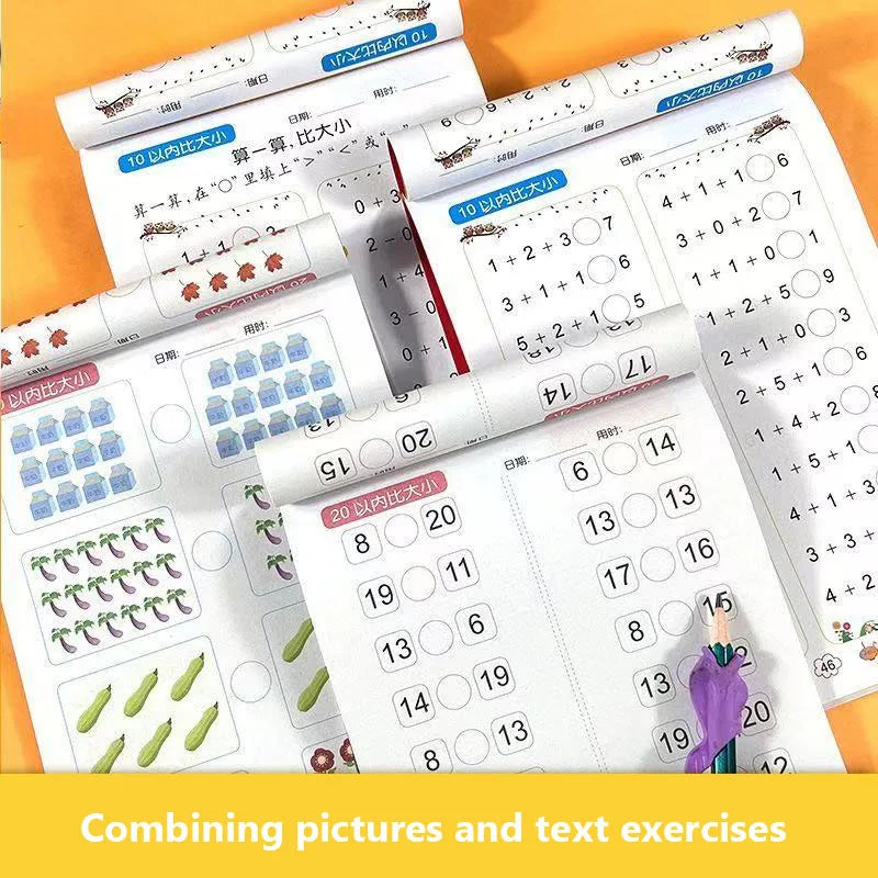 Preschool Math Workbook 62 Pages Dot Matrix Tracing Book Number