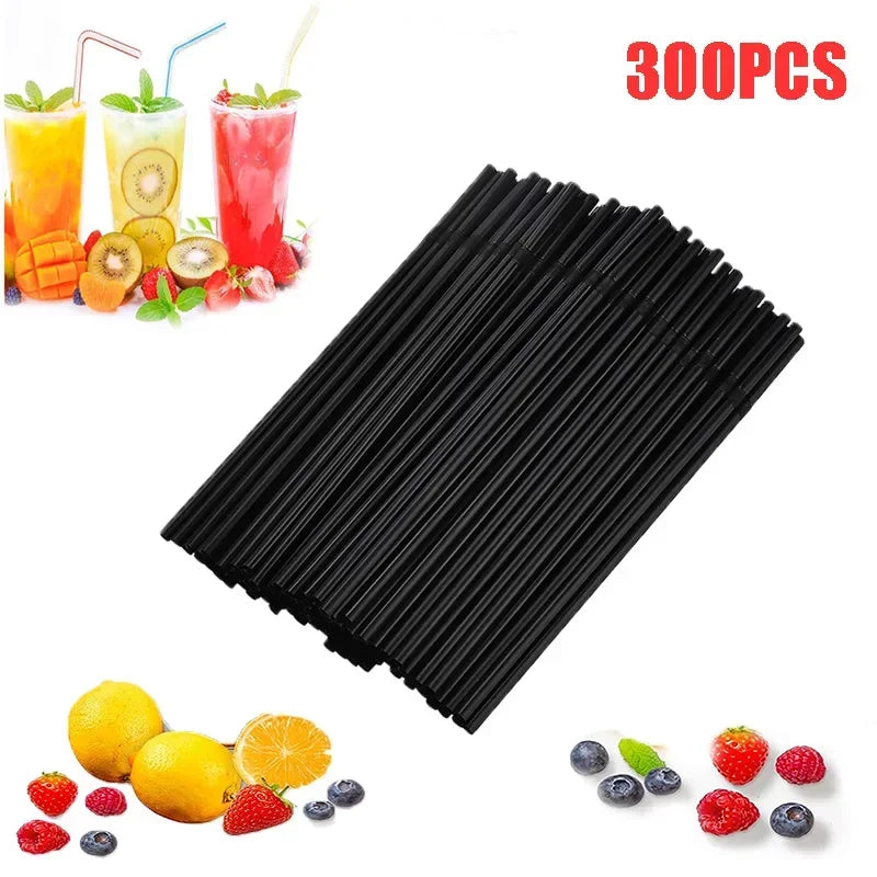 Colorful Flexible Plastic Drinking Straws – Bulk 100–1000 Pack