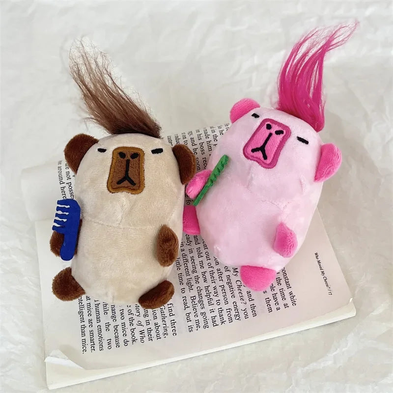 Kawaii Capybara Plush Keychain Bag Charm Pendant – Cute Gift