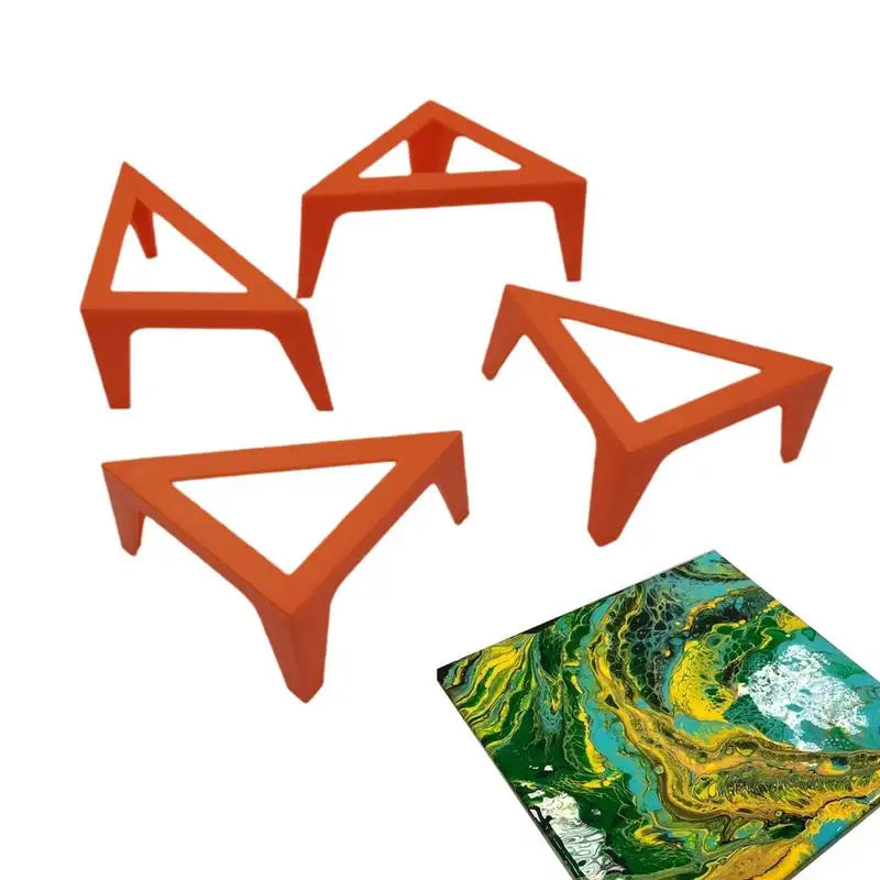 4pcs Canvas Stands for Acrylic Paints Pouring Painter Feet Risers Support Stand Paint Stands for Canvases Peaceful Pleasures Health and Wellness