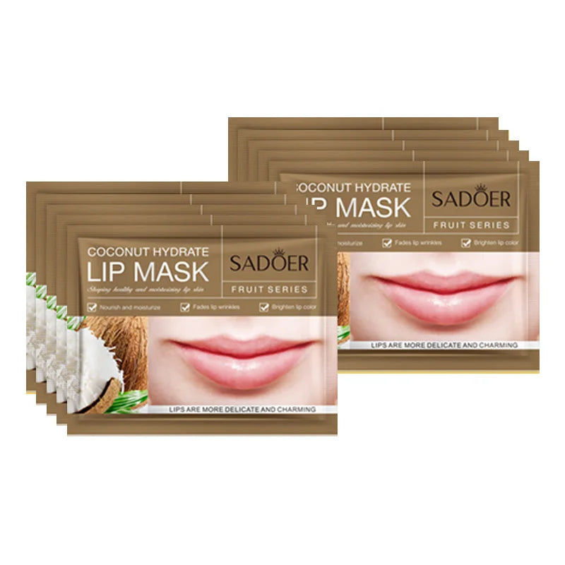 SADOER Fruit Collagen Lip Mask Patches – Hydrating 10 pcs