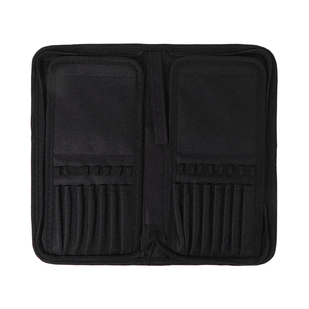 Portable Paint Brush Holder Foldable Multifunctional Brushes Storage Case Large Capacity Black Cosmetic Storage Bag Peaceful Pleasures Health and Wellness