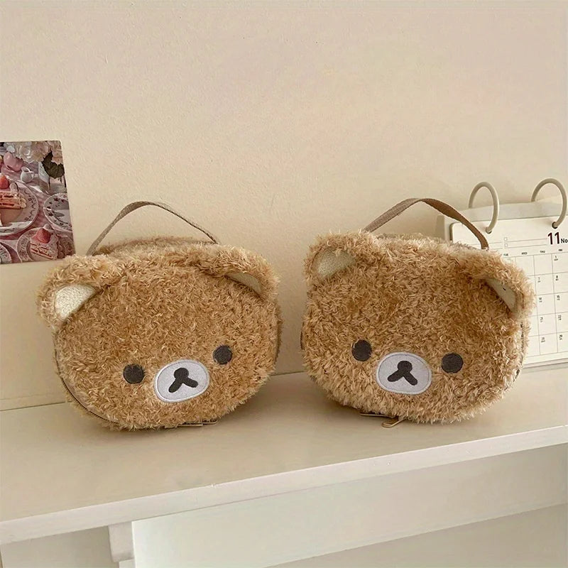 Cute Teddy Bear Makeup Bag | Portable Manga Laundry Storage Bag, Perfect Birthday Gift For Girls, Cute Storage & Toiletries Orga Peaceful Pleasures Health and Wellness