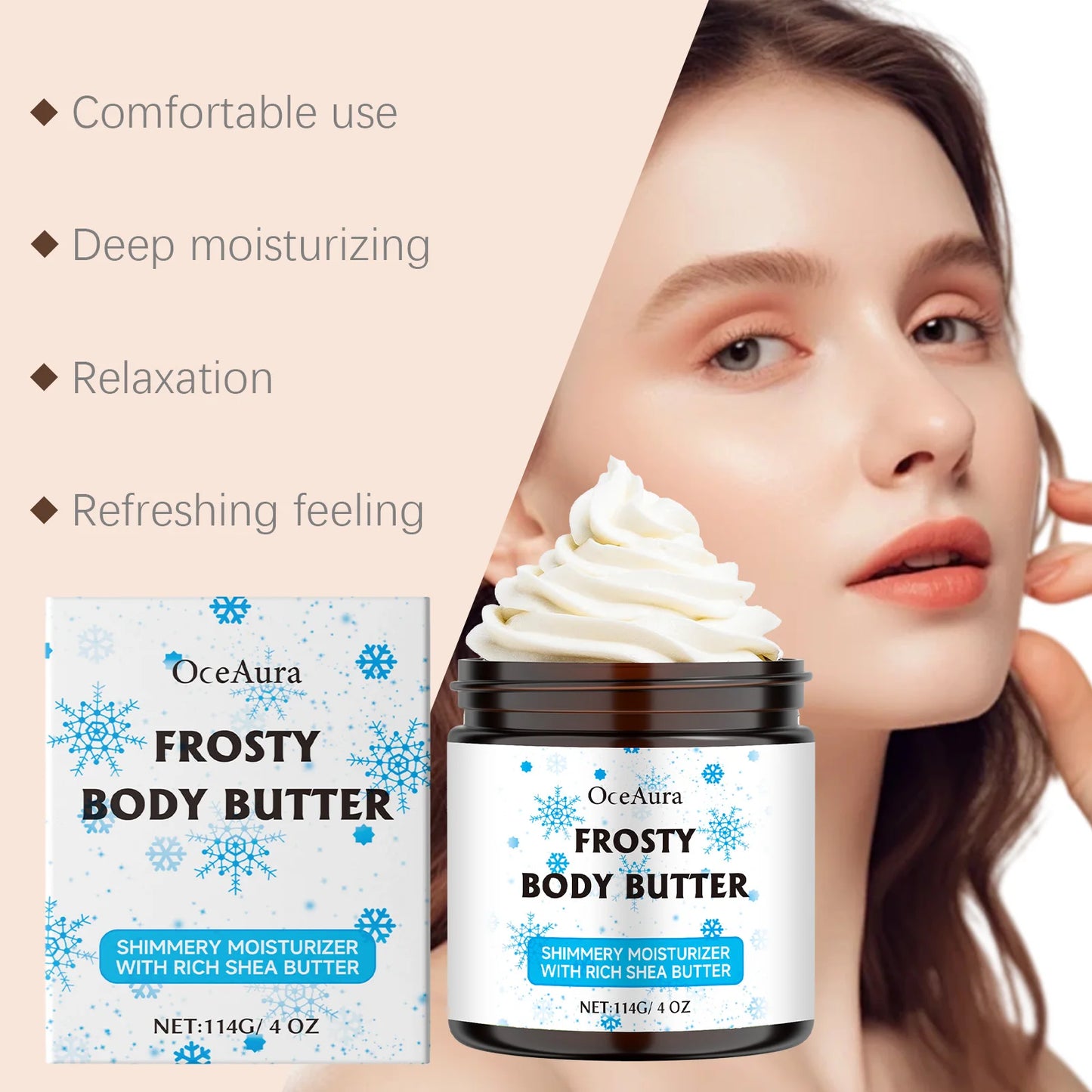 OceAura Shea Butter Neck & Body Cream | Deep Hydration 114g