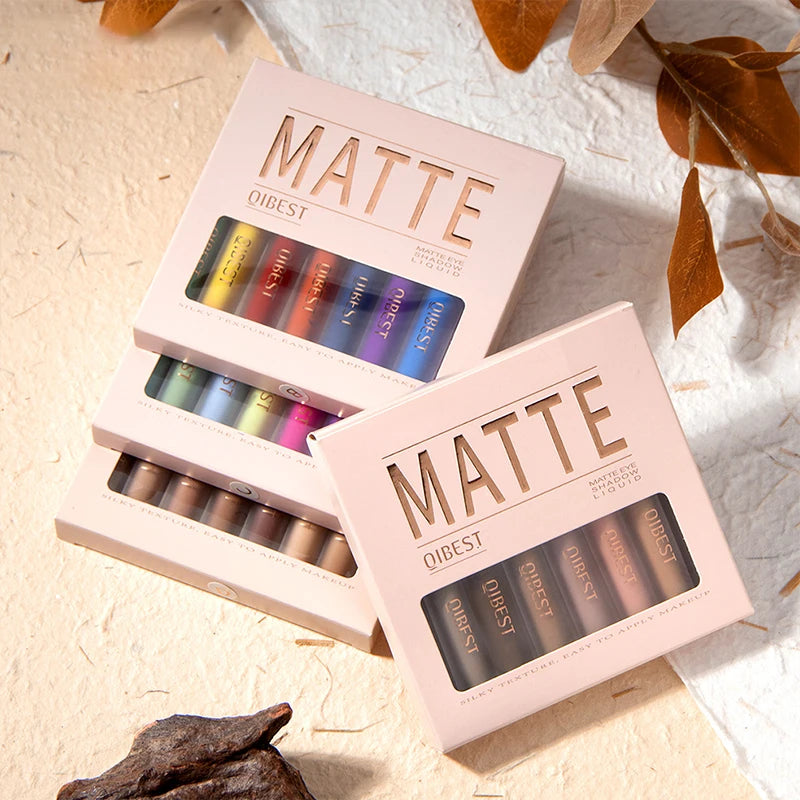 8 colors Waterproof Liquid Eyeshadow Set with Nude, Matte, Black, Smokey, Cream, Primer, Highlighter, and Blusher - Fast Drying Peaceful Pleasures Health and Wellness