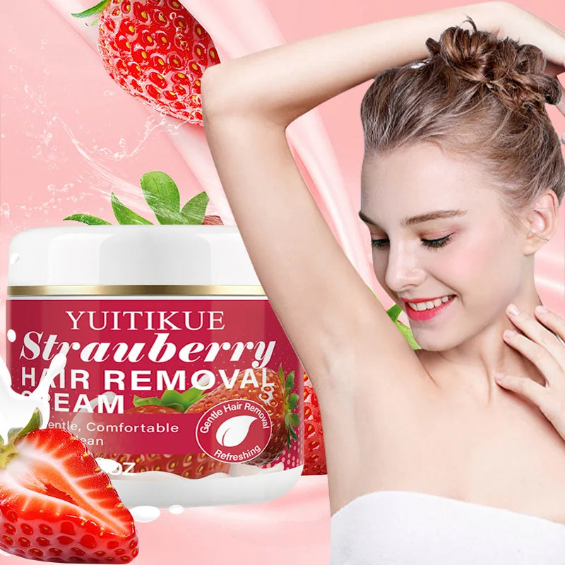 YUITIKUE Strawberry Hair Removal Cream – Gentle & Sensitive