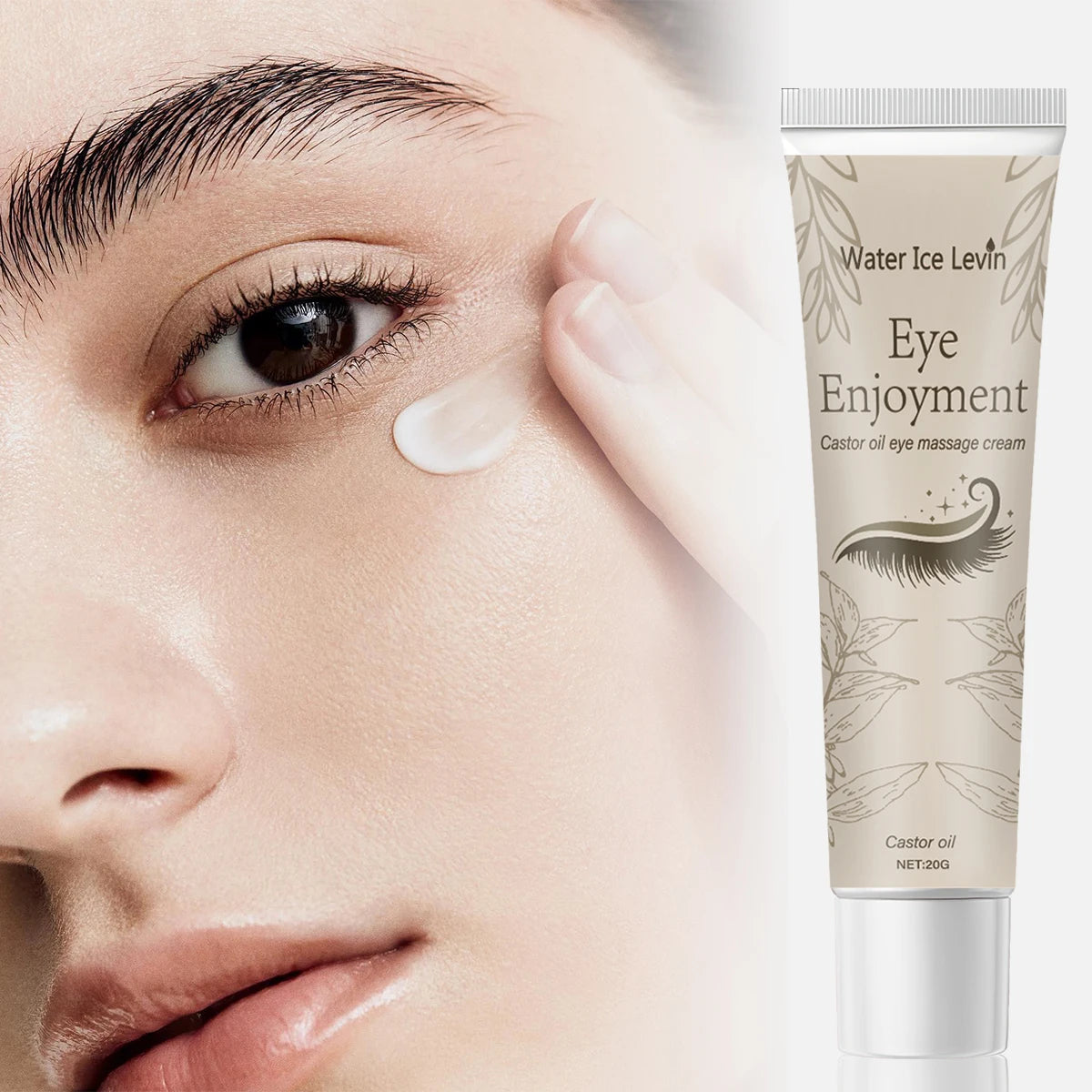 Castor Oil Eye Massage Cream | Firming & Brightening Eye Treatment