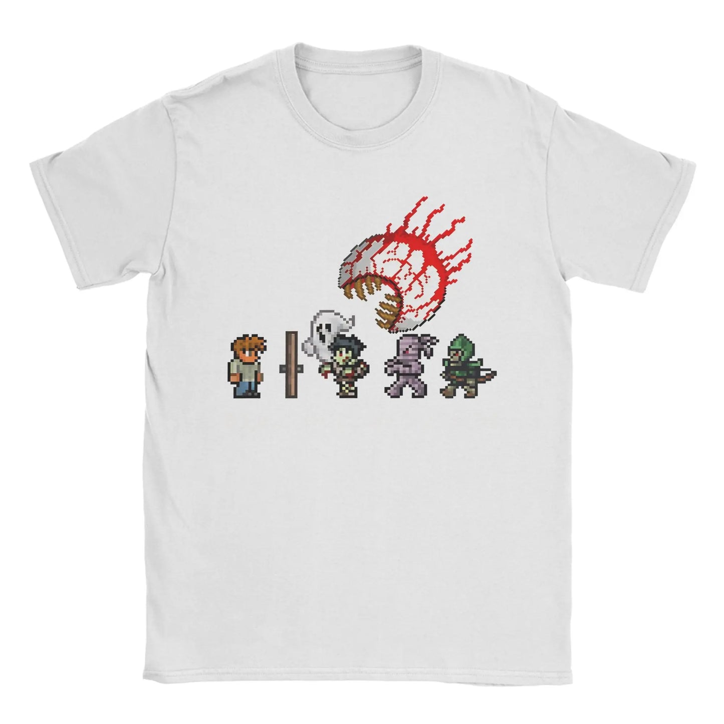 Vintage T-Shirt Summer Terraria Game Trendy Cool T-Shirts 100% Cotton Tshirt for Mens Awesome Custom Logo Short Sleeve Tees Peaceful Pleasures Health and Wellness WHITE 6XL
