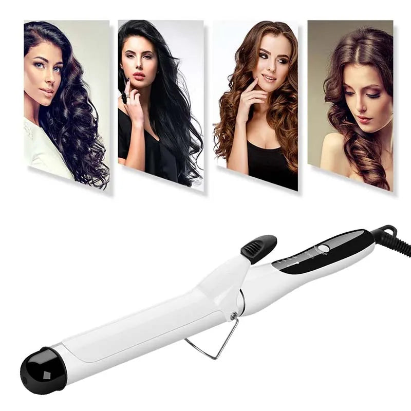 Professional Big Wavy Hair Curler Quick Heating Up Electric Nano Ceramic Curler 25Mm Curler Professional Curler Styling Tool Peaceful Pleasures Health and Wellness