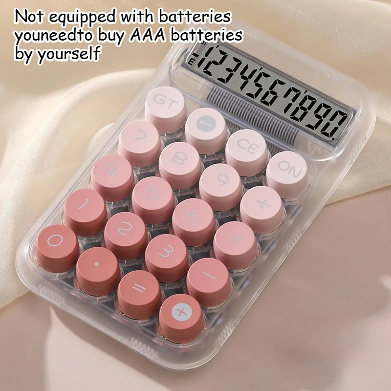 Cute Gradient 10-Digit Desktop Calculator – Battery Powered