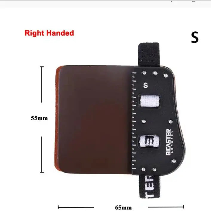 Archery Finger Guards SP3 Barebow Tab LH RH Cowhide Aluminum Plate L