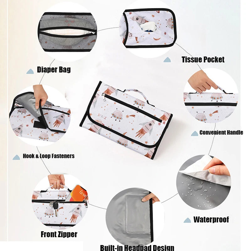 Waterproof Portable Baby Changing Pad | Folding Travel Diaper Mat