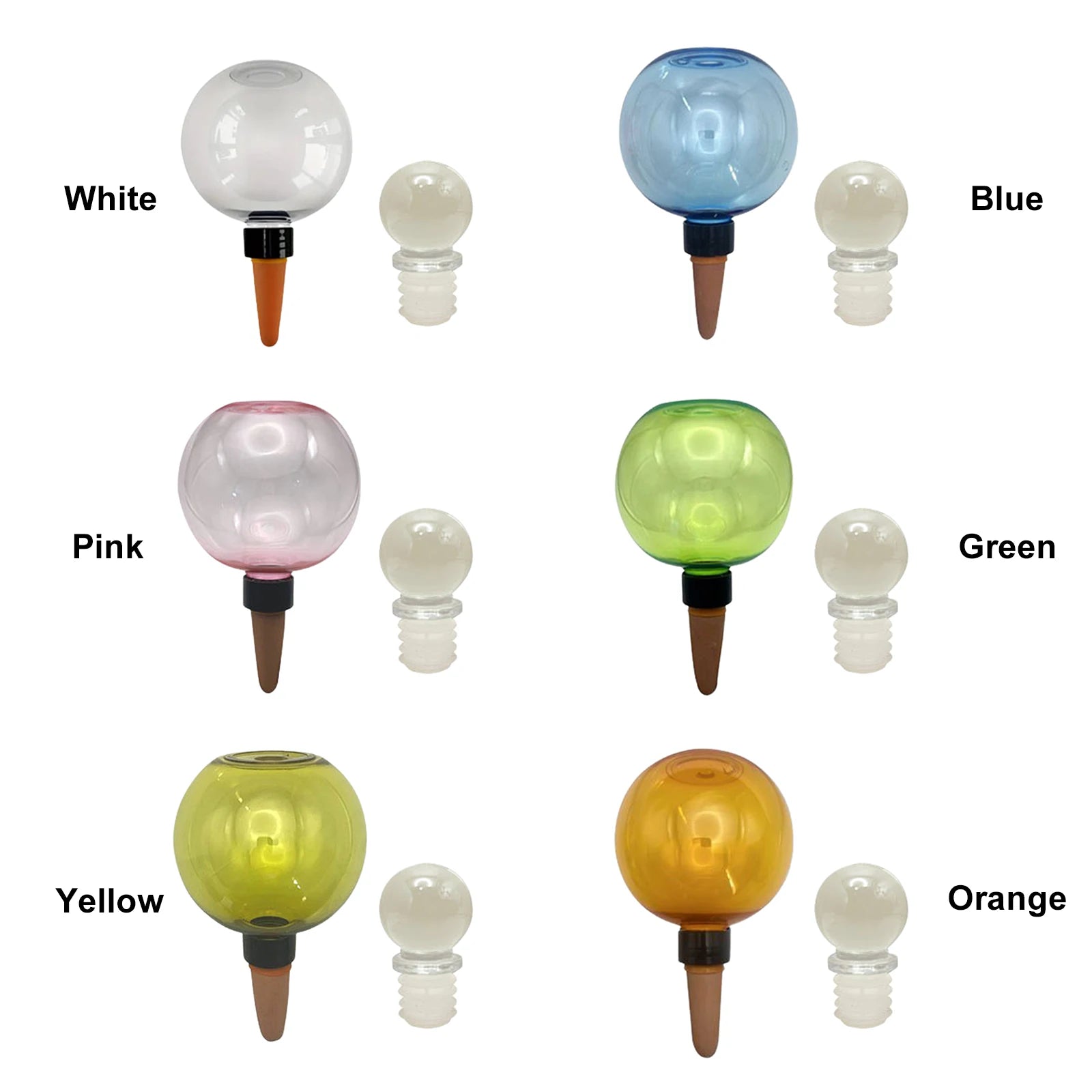 Self Watering Globes with Covers Plant Watering Devices Plastic Water Bulbs for Automatic Drip Irrigation Indoor/Outdoor Peaceful Pleasures Health and Wellness