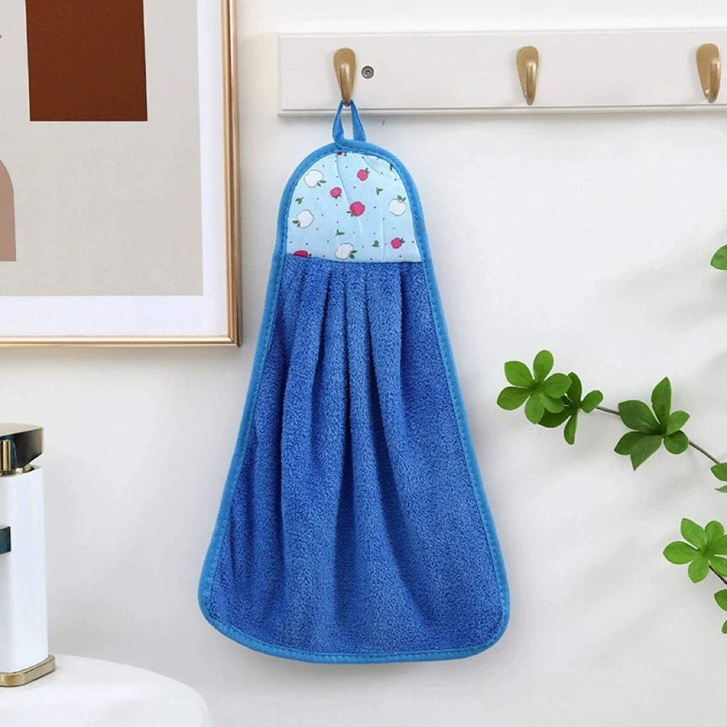 Coral Velvet Hand Towel – Soft Absorbent Bath & Kitchen Cloth