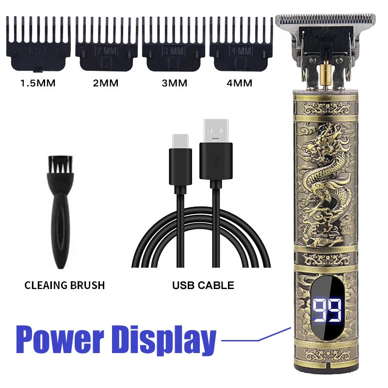 XMSJ T9 USB Rechargeable Hair Clipper & Beard Trimmer for Men