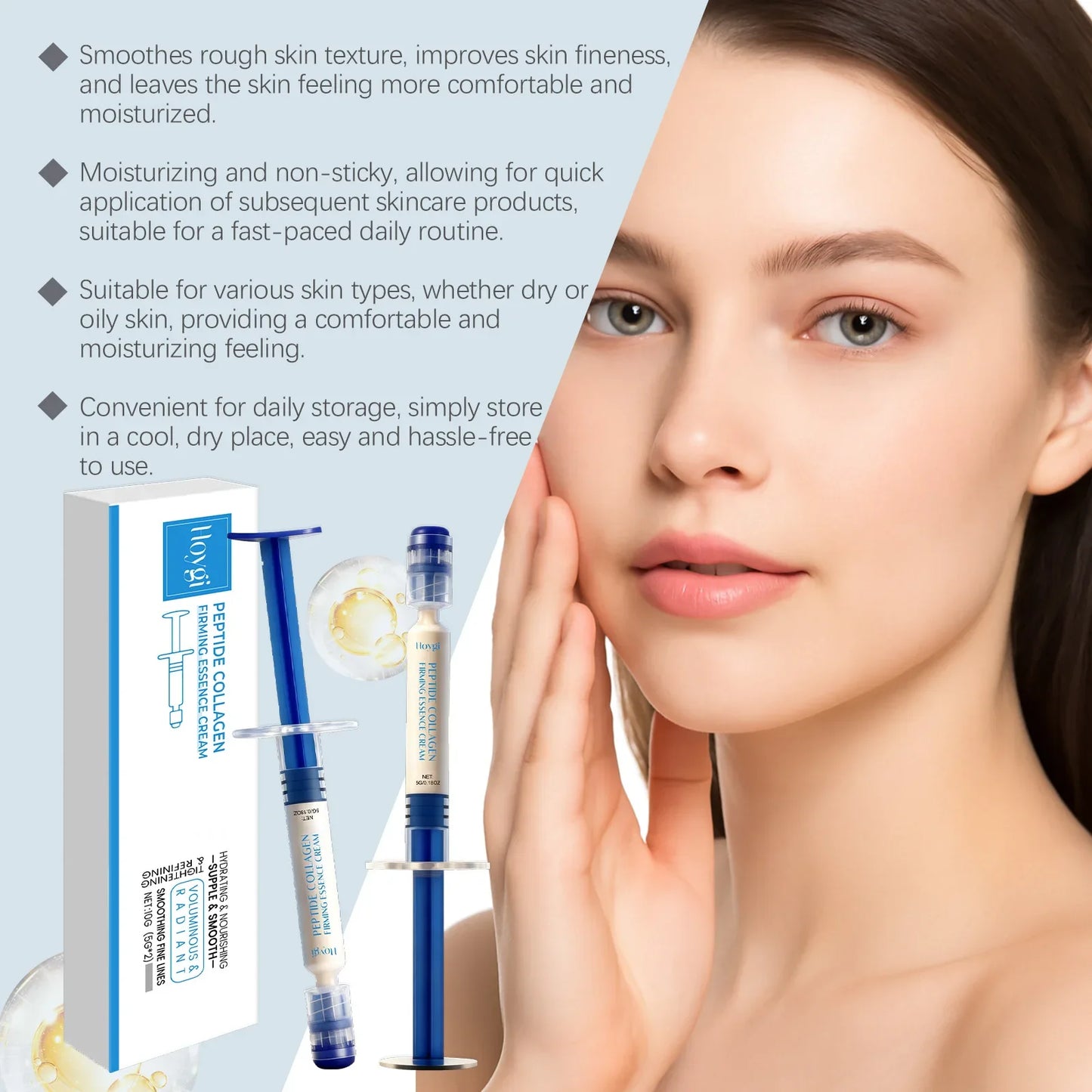 Hoygi Collagen Facial Serum Cream – Lightweight Hydrating Moisturizer