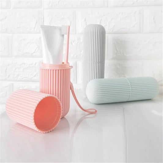 Travel Toothbrush & Toothpaste Case | Portable Striped Organizer Travel Toothbrush Case Oasis Select