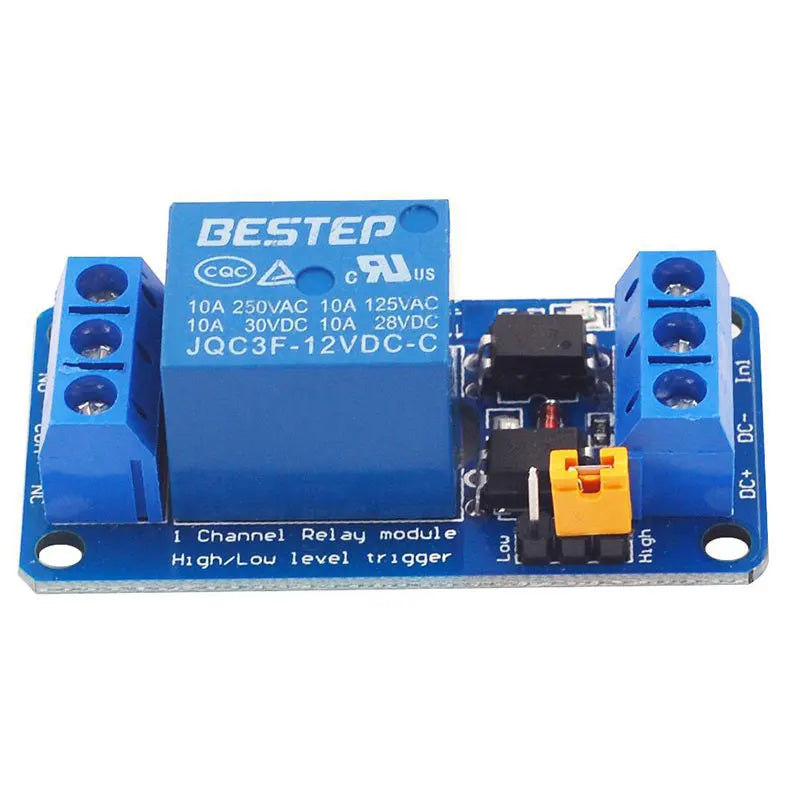 1-Channel Relay Module DC 3.3V–24V Optocoupler for Arduino